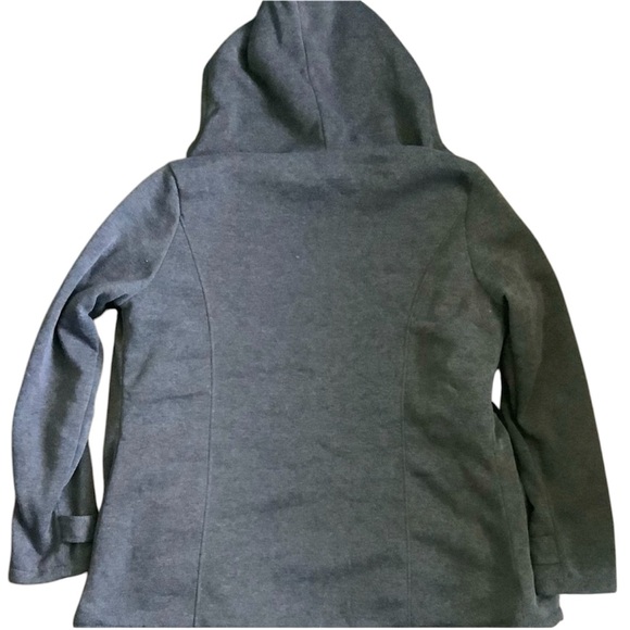 Gray XL Hooded Fleece Women’s Jacket - Picture 2 of 2